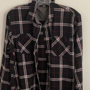 Wrangler Black and White Casual Button Down Shirt